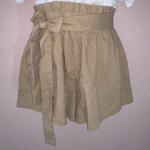 Beige mini short
